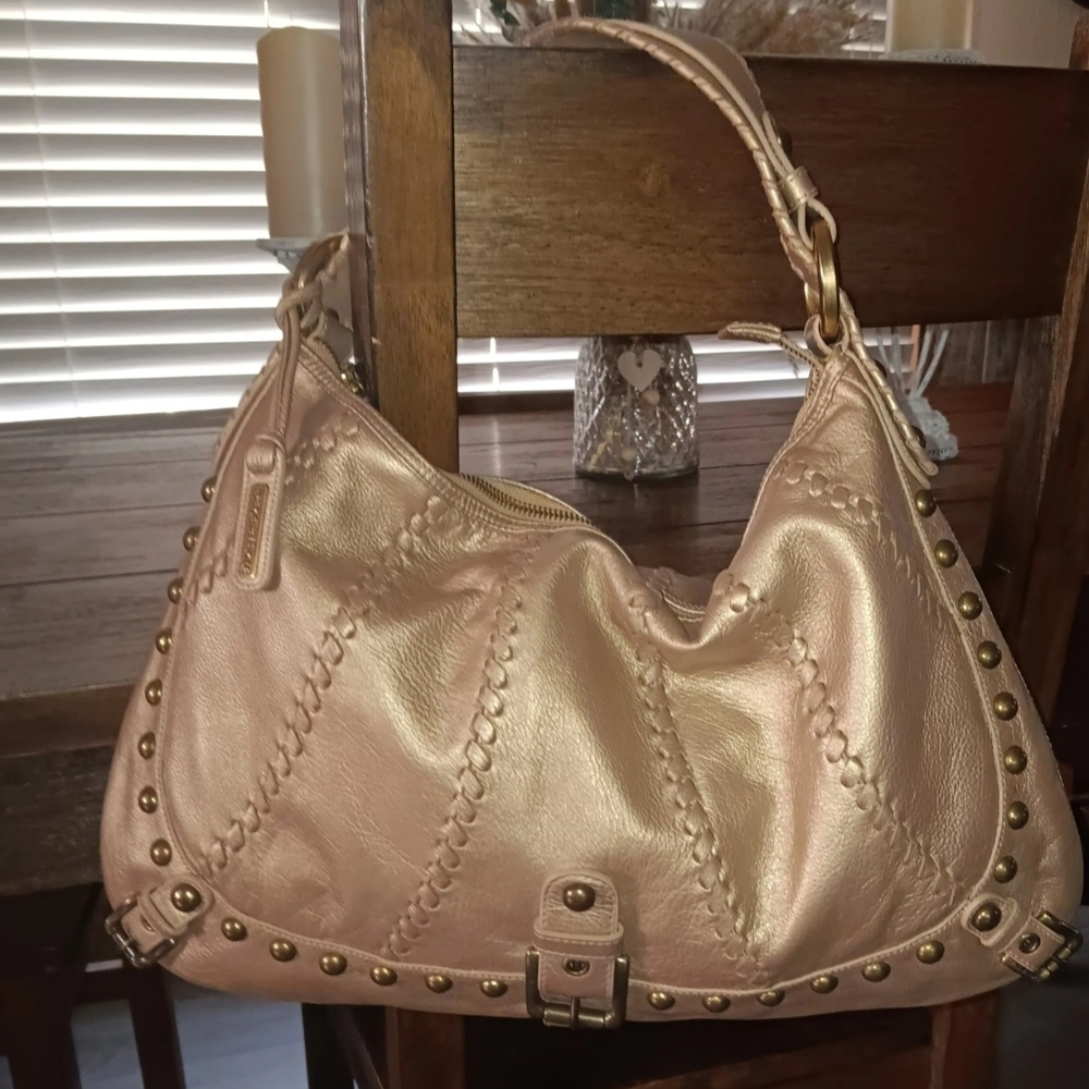 **** SOLD ****Isabella Fiore Elegant Gold Studded Women's Bag